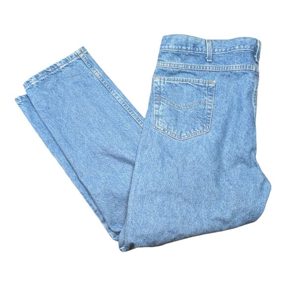 Carhartt Vintage Denim Jeans Mens Size 44x32 Medium Wash Wear Relaxed B17 STW - Picture 2 of 8